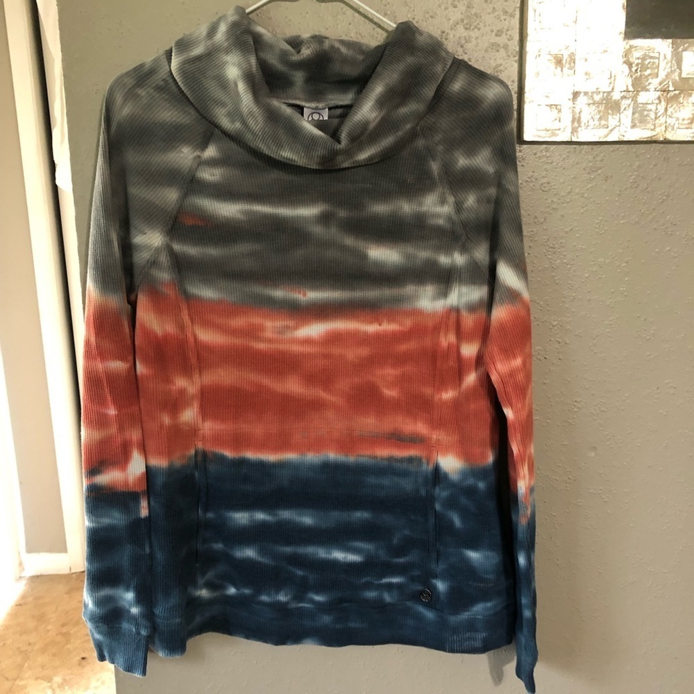 Te verde waffle knit pullover size small